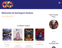 Tablet Screenshot of harlequingames.com